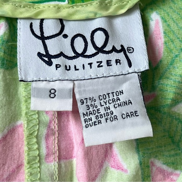 Vintage LILLY PULITZER 90s Floral Capri Pants—SZ. 8 - Picture 4 of 8